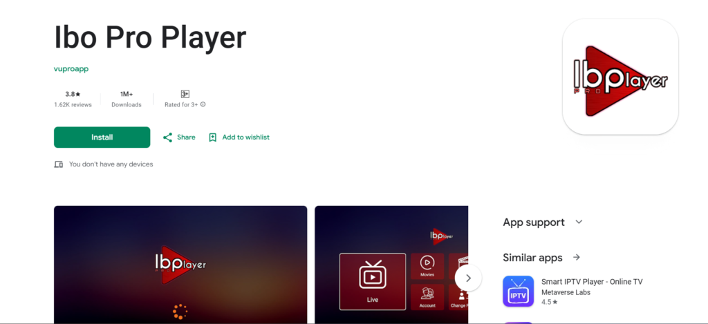 ibo player voor android Smart TV